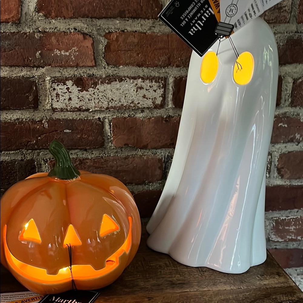 Martha Stewart White and Orange Halloween Decor Accents